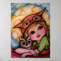 Owl Only Have Eyes For You - Owl Art Print