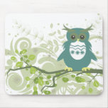 Owl ~ Owl Sitting On Tree Branch mousepads