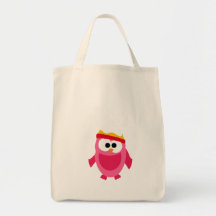 Owl Owls Bird Pink Snow Winter Hat Colorful Cute Bags
