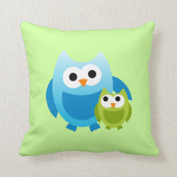 Owl Owls Birds Mom Baby Love Happy Cute Pillow