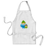 Owl Owls Birds Mom Baby Snow Winter Cute Cartoon Apron