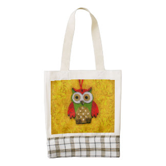 Owl painting zazzle HEART tote bag
