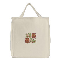 Owl Pair embroidered bags