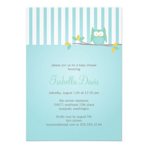 Owl Party / Shower Invitation