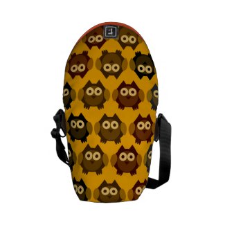 owl pattern commuter bags