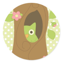 Owl Peeking Stickers