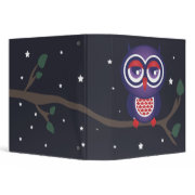 Owl perched on a branch binder