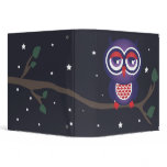 Owl perched on a branch binders