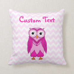 Owl Pillow: Pink Custom