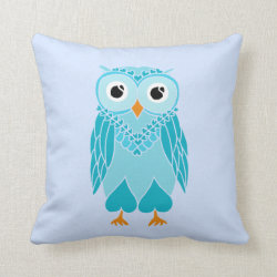 Owl Pillow: Teal Owl