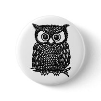 Owl Pin back buttons, Backpack or Hat Pins
