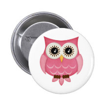 Owl Pin back buttons, Backpack or Hat Pins