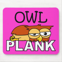 Owl Plank Mouse Pads