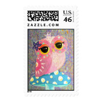 Owl Princess Fairy Postage Stamp
