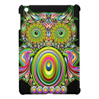 Owl Psychedelic Design iPad Mini Case