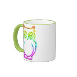 Owl Psychedelic Neon Light Mug