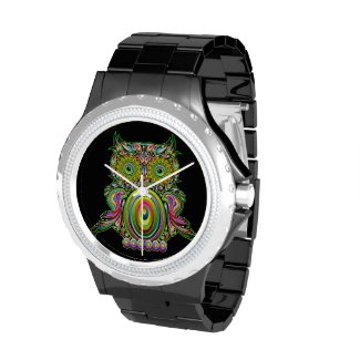 Owl Psychedelic Pop Art watch
