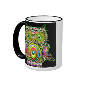 Owl Psychedelic Popart Mug