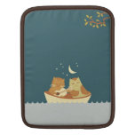 Owl & Pussycat (Sea Blue) Personalized iPad Sleeve