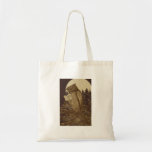 Owl  Reading by Moonlight Canvas Bag