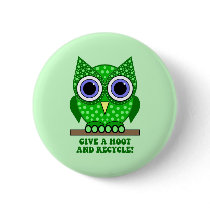 owl recycle pins