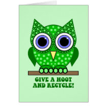 owl recycle greeting card