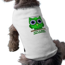 owl recycle dog shirt