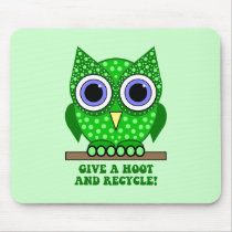 owl recycle mouse pad