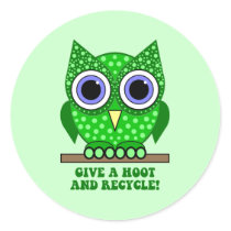 owl recycle sticker