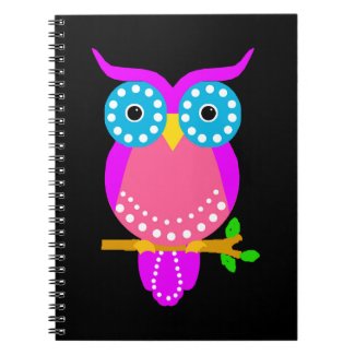 Owl Spiral Note Book