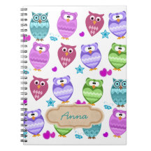 owl spiral note book