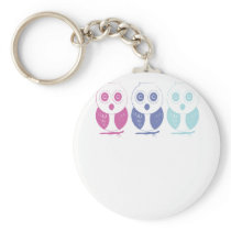 Owl stamp keychains