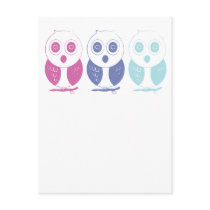Owl stamp postcards