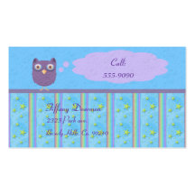 Owl Star Birthday Celebration Business Card