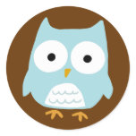 Owl Round Stickers