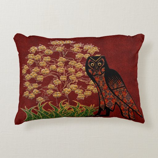Owl Tapestry Decorative Pillow Zazzle