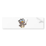 Owl Teacher Cartoon Character With A Pointer Bumper Sticker