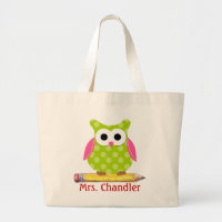 Owl Teacher Tote Bag
