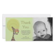 Owl Thank You New Baby Arrival Gift Photocard Photo Cards