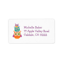 Owl Trio Return Address Labels