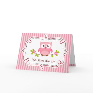 Owl Valentine Card (Pink) - Owl Always Love You card