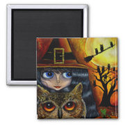 Owl Witch magnet