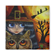 Owl Witch magnets