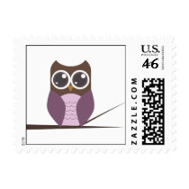 Owl with Branch.ai Postage Stamps