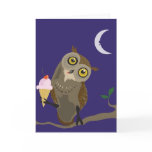 Owl with IceCream Greeting Card