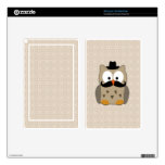 Owl with Mustache and Hat Decal For Kindle Fire