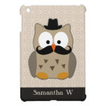 Owl with Mustache and Hat iPad Mini Case