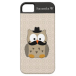 Owl with Mustache and Hat iPhone 5 Cases