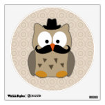 Owl with Mustache and Hat Wall Graphics