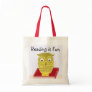 owl with red book bag